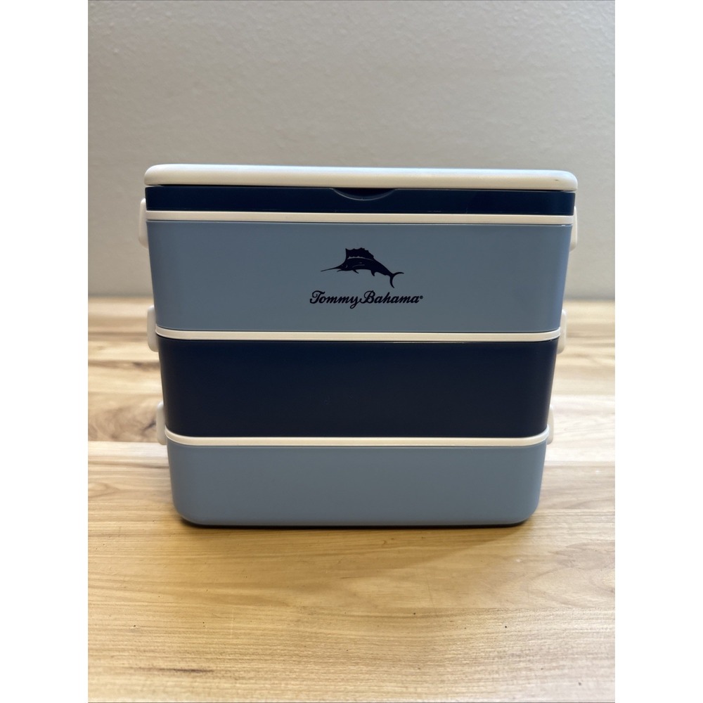 Tommy Bahama Bento Box 3-Tier Partitioned Leakproof Lunch Storage